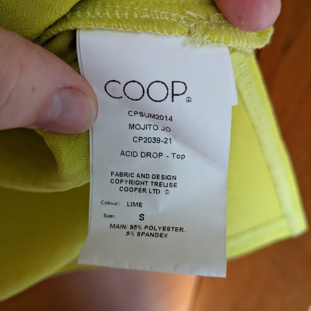 Coop by Trelise Cooper Acid Drop Top Green Mojito Size Small Colorful Artsy Crop - Picture 5 of 5